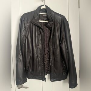 Michael Kors MINT CONDITION Men's Dark Brown Leather Jacket